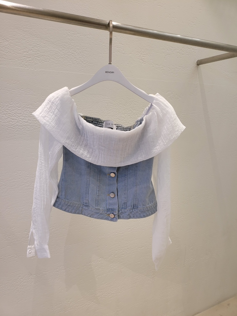 THE OTHER韓國東大門代購女裝新品職業襯衫蕾絲衫假兩件THE OTHER襯衫/蕾絲衫