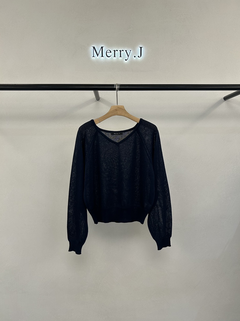 MERRY-J韓國直郵女士新款職業人氣時尚休閑推薦熱賣針織衫MERRY-J針織衫圖色4深藍色