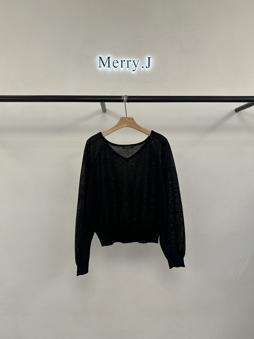 MERRY-J韓國直郵女士新款職業人氣時尚休閑推薦熱賣針織衫MERRY-J針織衫圖色5黑色