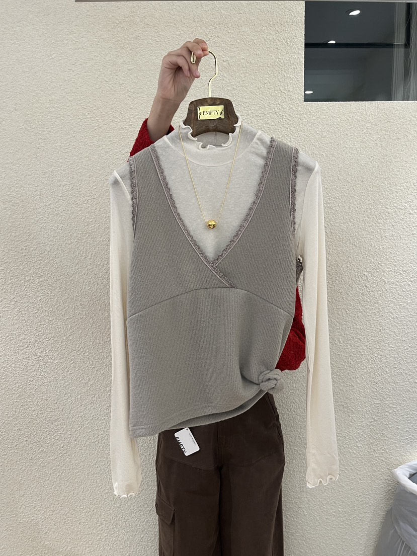 EMPTY韓國東大門代購女裝新品時尚職業熱賣吊帶背心不含內搭EMPTY吊帶/背心圖色1