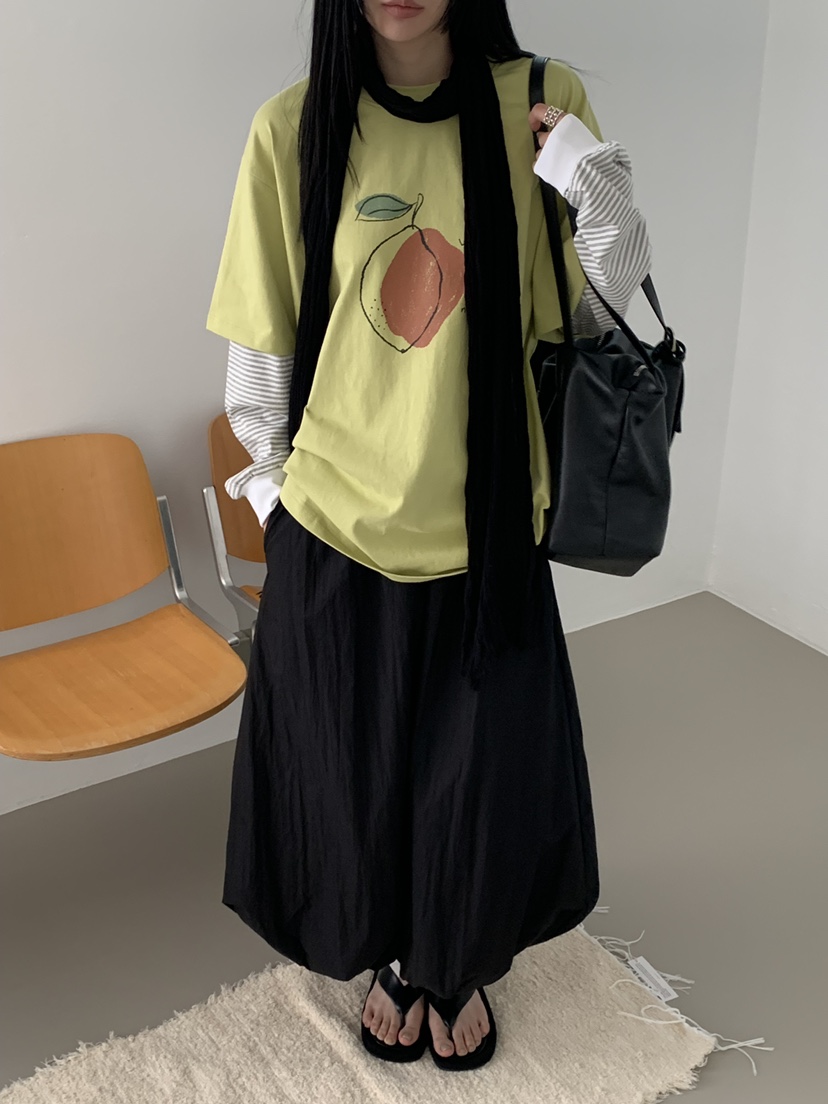 RIVER RAIN韓國直郵實拍女裝新款推薦時尚長袖T恤假兩件RIVER RAIN長袖T恤