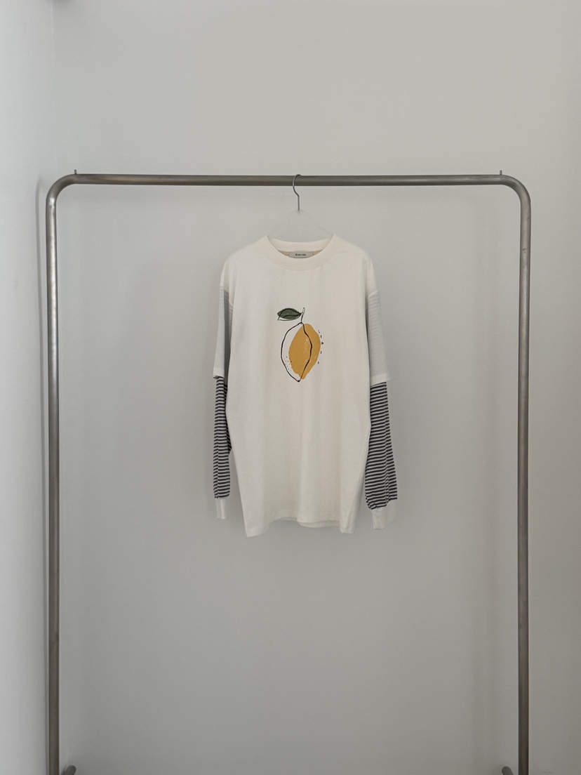 RIVER RAIN韓國直郵實拍女裝新款推薦時尚長袖T恤假兩件RIVER RAIN長袖T恤圖色1