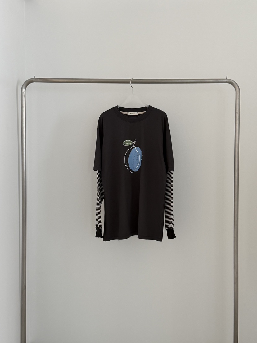 RIVER RAIN韓國直郵實拍女裝新款推薦時尚長袖T恤假兩件RIVER RAIN長袖T恤圖色3