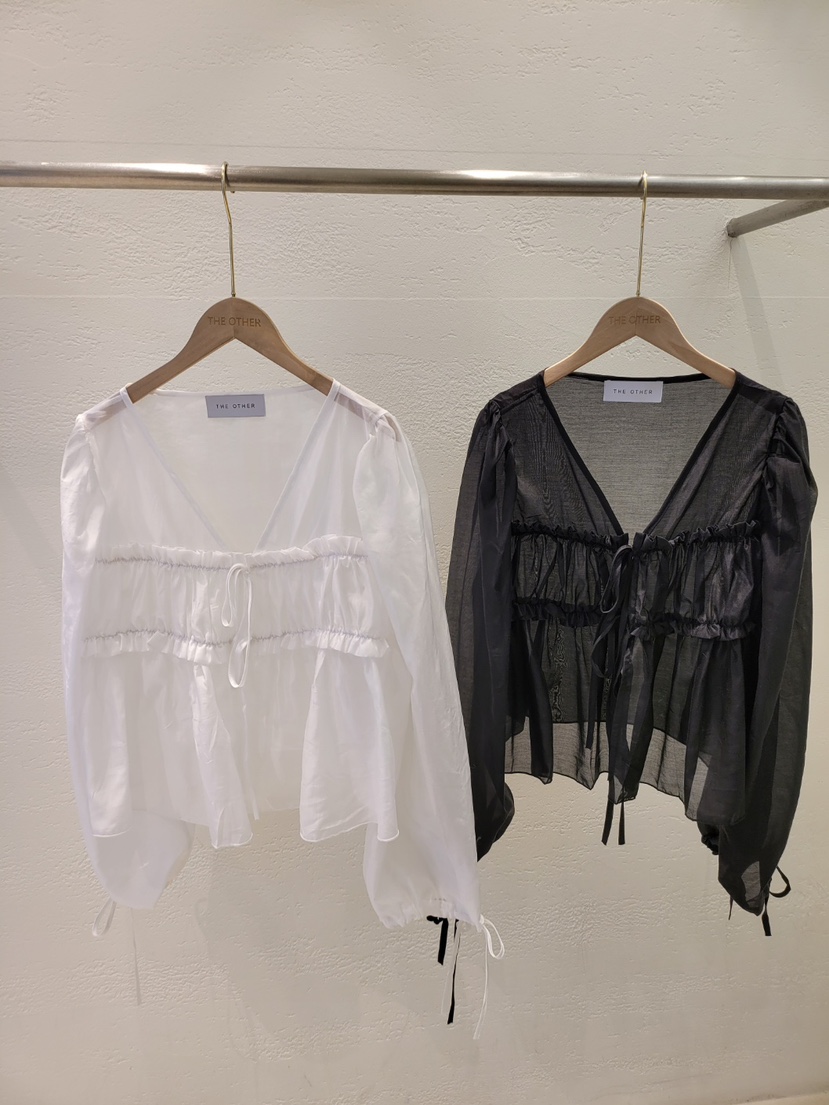 THE OTHER韓國東大門直郵女裝新款推薦休閑襯衫蕾絲衫透明THE OTHER襯衫/蕾絲衫