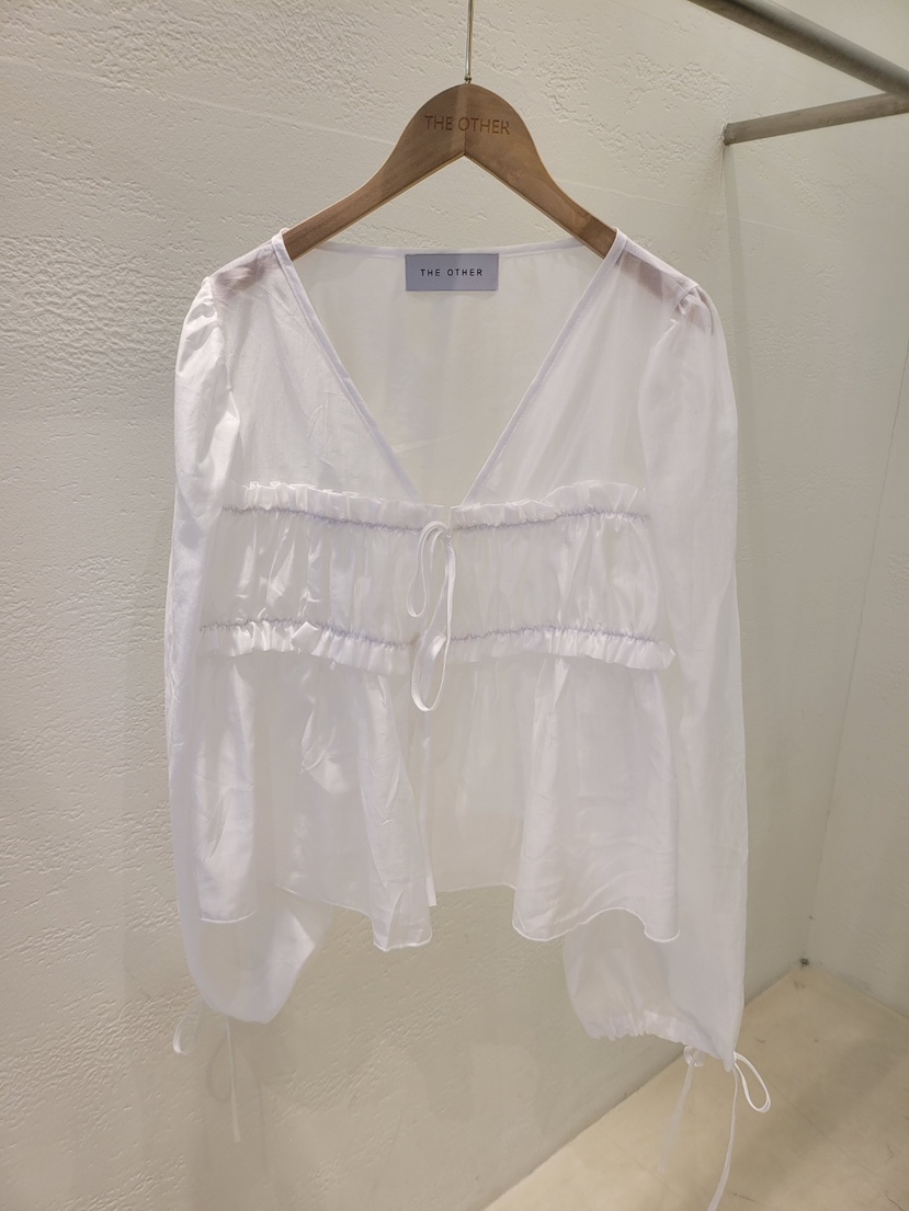 THE OTHER韓國東大門直郵女裝新款推薦休閑襯衫蕾絲衫透明THE OTHER襯衫/蕾絲衫圖色1