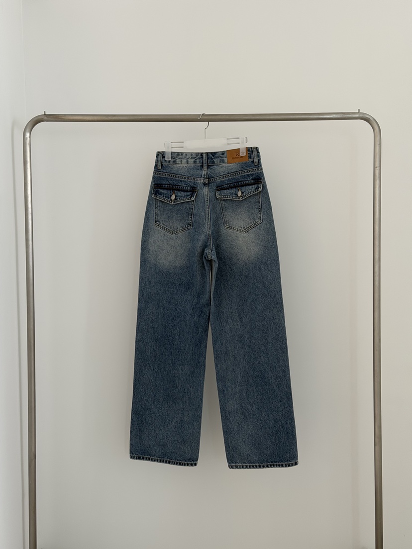 RIVER RAIN韓國東大門直郵女士新款26春夏熱賣牛仔褲口袋RIVER RAIN牛仔褲