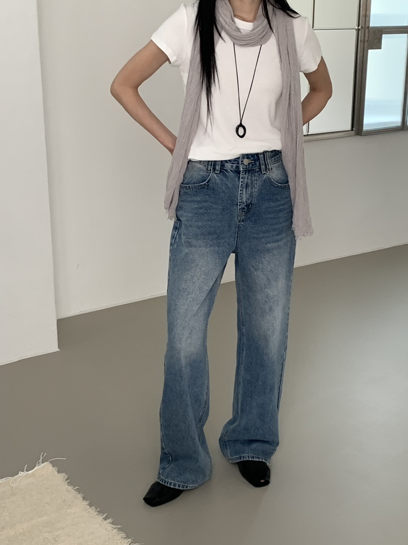 RIVER RAIN韓國東大門直郵女士新款26春夏熱賣牛仔褲口袋RIVER RAIN牛仔褲