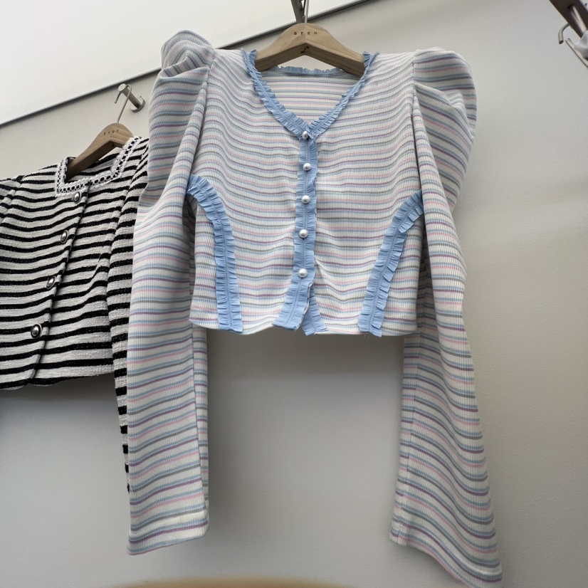 BEEN-A韓國直郵女士新款推薦休閑時尚人氣職業熱賣長袖T恤BEEN-A長袖T恤圖色1