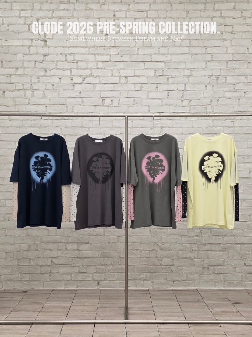 CLODE韓國直郵女士新款26春夏時尚職業熱賣休閑人氣長袖T恤CLODE長袖T恤