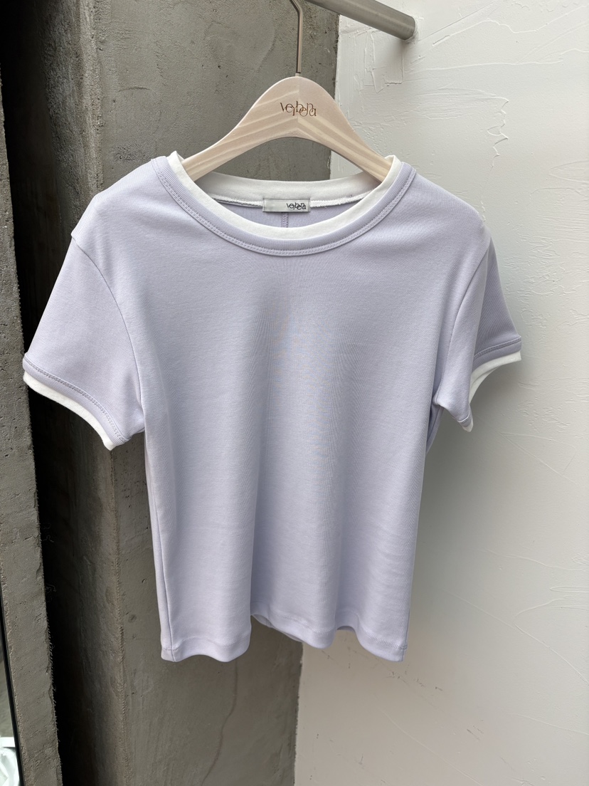 Verbena韓國代購女士新款職業26春夏熱賣休閑時尚T恤雙領VerbenaT恤圖色5