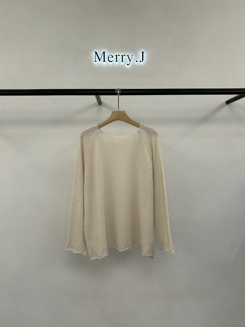 MERRY-J韓國代購女士新品推薦休閑職業26春夏人氣針織衫MERRY-J針織衫圖色4米色