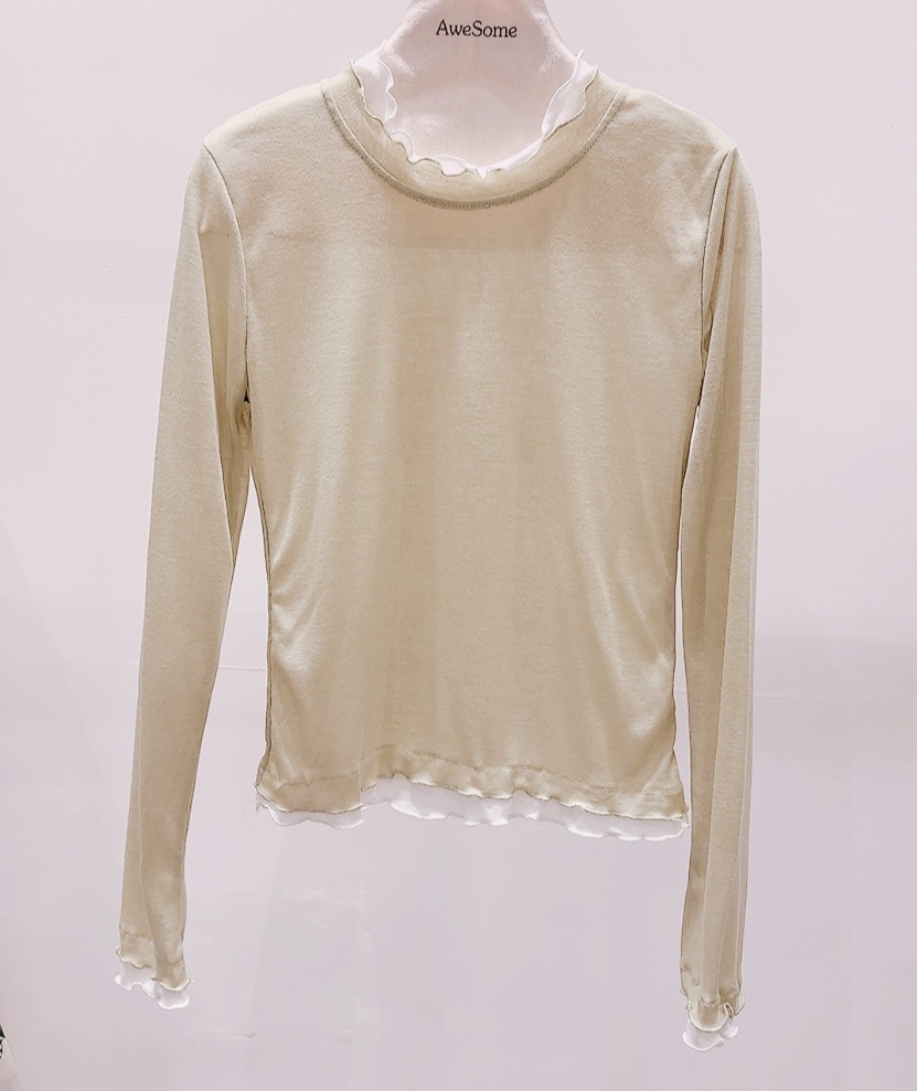 AWESOME-P韓國直郵女士新品休閑推薦26春夏人氣熱賣長袖T恤AWESOME-P長袖T恤圖色2