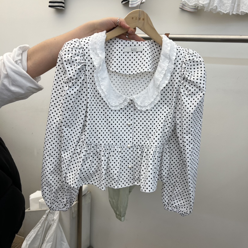 BEEN-A韓國東大門直郵女裝新品26春夏人氣時尚襯衫蕾絲衫BEEN-A襯衫/蕾絲衫圖色1
