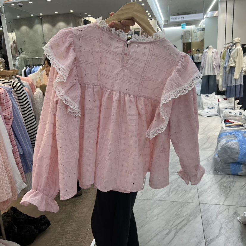 BEEN-A韓國直郵實拍女裝新款人氣職業熱賣休閑襯衫蕾絲衫BEEN-A襯衫/蕾絲衫