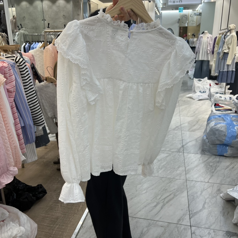 BEEN-A韓國直郵實拍女裝新款人氣職業熱賣休閑襯衫蕾絲衫BEEN-A襯衫/蕾絲衫