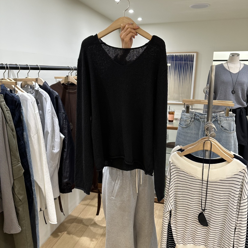 WINSOME韓國東大門直郵女士新款熱賣推薦針織衫不含飾品寬松WINSOME針織衫圖色2