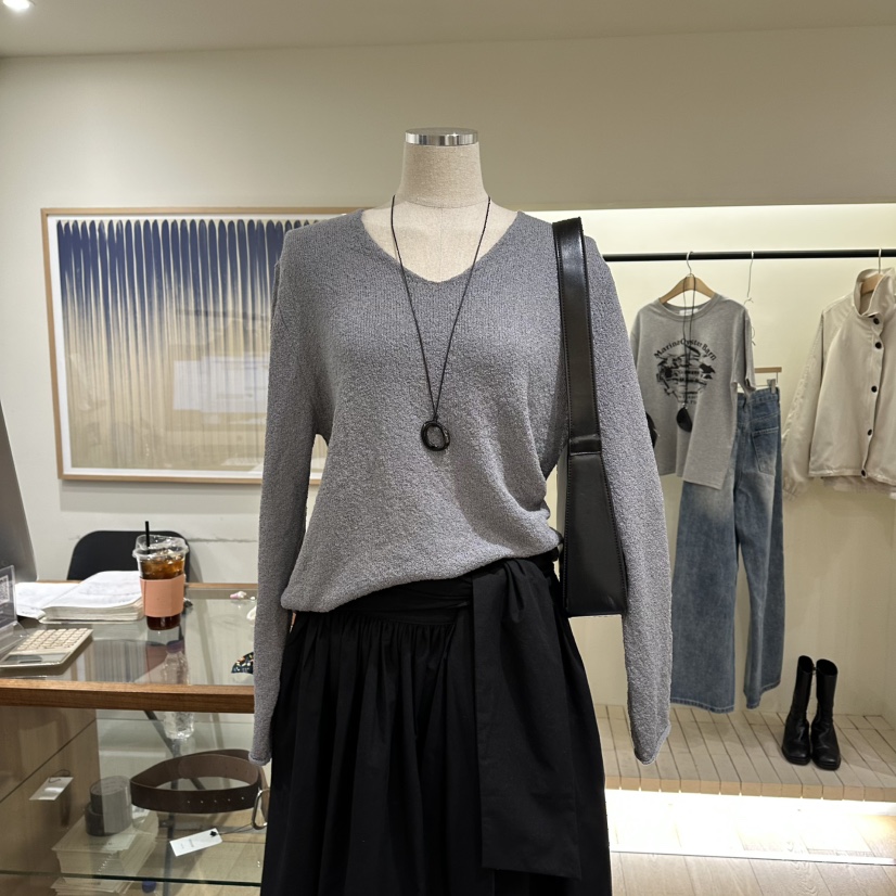 WINSOME韓國東大門直郵女士新款熱賣推薦針織衫不含飾品寬松WINSOME針織衫圖色3