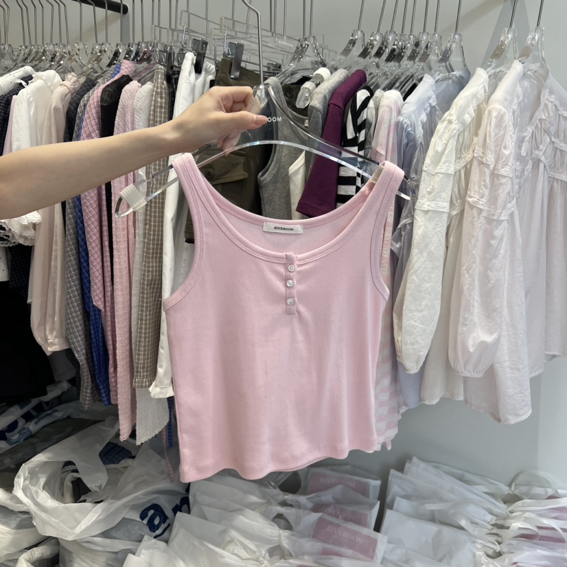 RIVEROOM韓國代購女裝新品時尚休閑熱賣人氣推薦吊帶背心RIVEROOM吊帶/背心圖色2