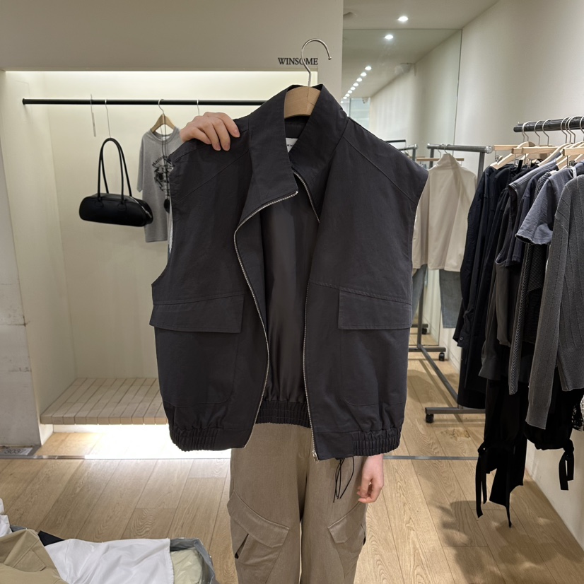 WINSOME韓國直郵實拍女裝新款人氣推薦時尚26春夏馬甲口袋WINSOME馬甲圖色2