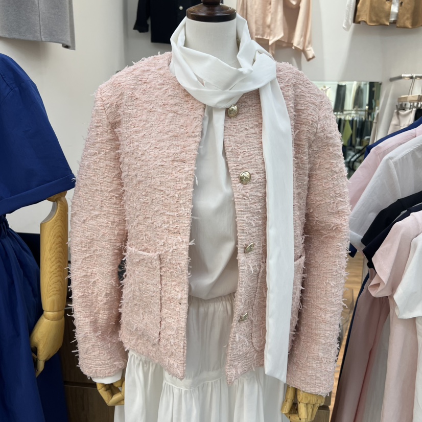 MADEMOISELL韓國代購女裝新款職業熱賣時尚推薦夾克粗花呢MADEMOISELL夾克圖色2