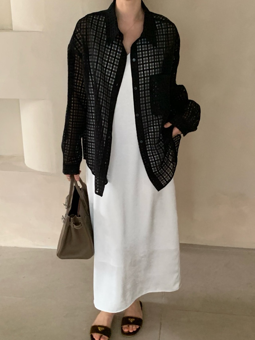 COBALT BLUE韓國東大門直郵女裝新品休閑推薦襯衫蕾絲衫COBALT BLUE襯衫/蕾絲衫