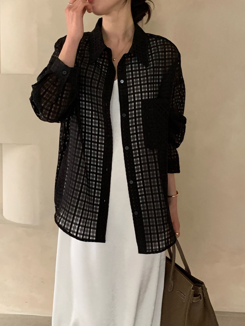 COBALT BLUE韓國東大門直郵女裝新品休閑推薦襯衫蕾絲衫COBALT BLUE襯衫/蕾絲衫