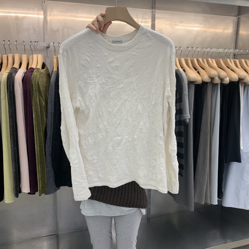 ESSENCE韓國直郵實拍女士新款人氣26春夏熱賣時尚長袖T恤ESSENCE長袖T恤圖色1