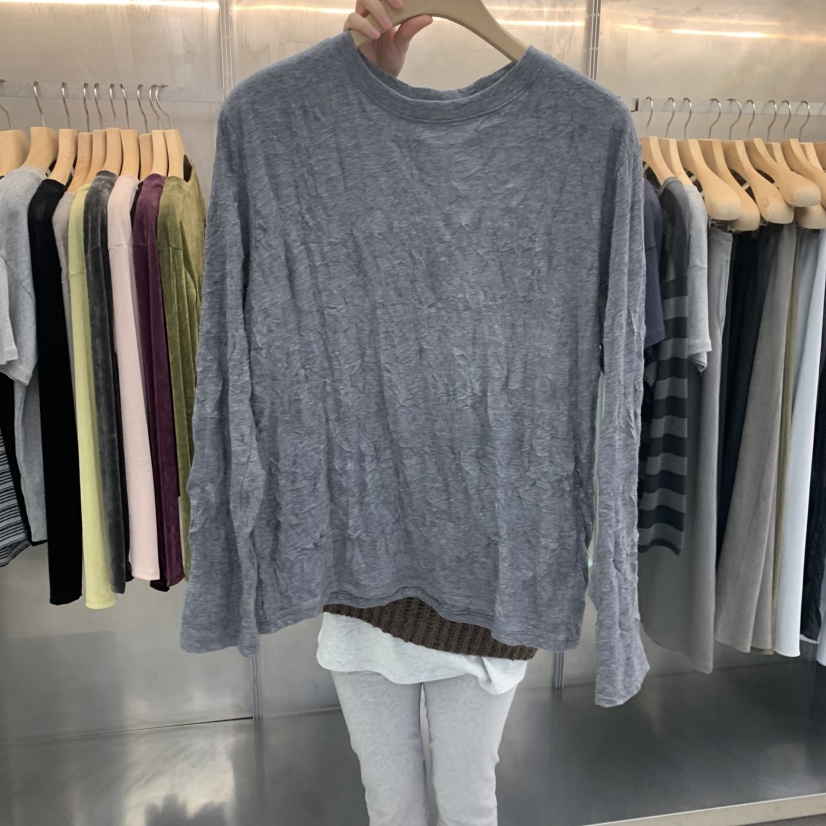 ESSENCE韓國直郵實拍女士新款人氣26春夏熱賣時尚長袖T恤ESSENCE長袖T恤圖色3