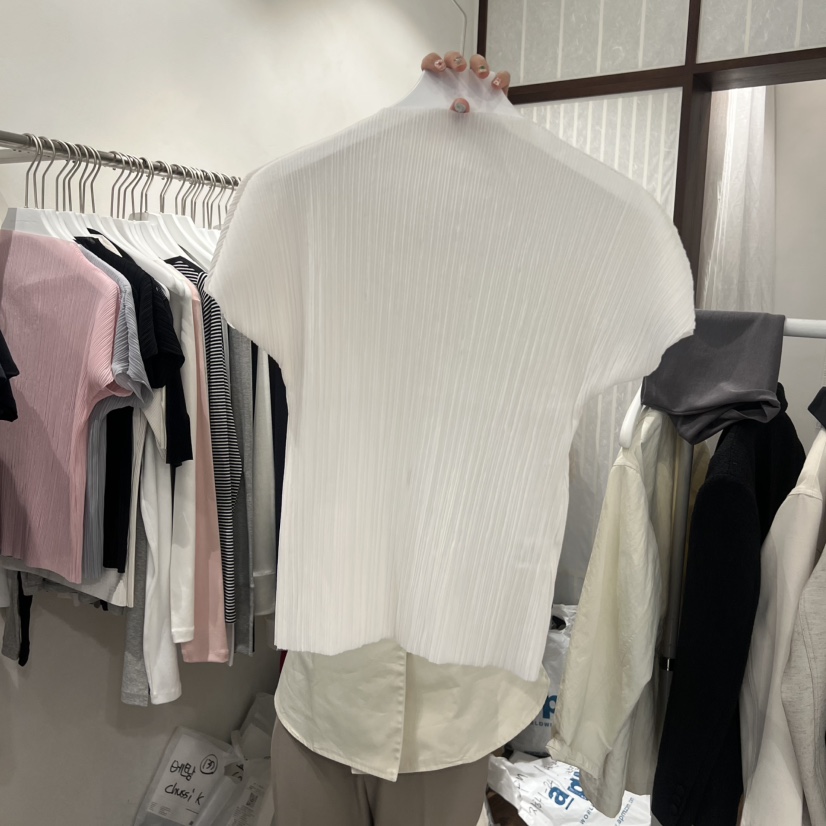 UNDERSTANDING韓國直郵實拍女裝新款26春夏職業時尚T恤褶裥UNDERSTANDINGT恤