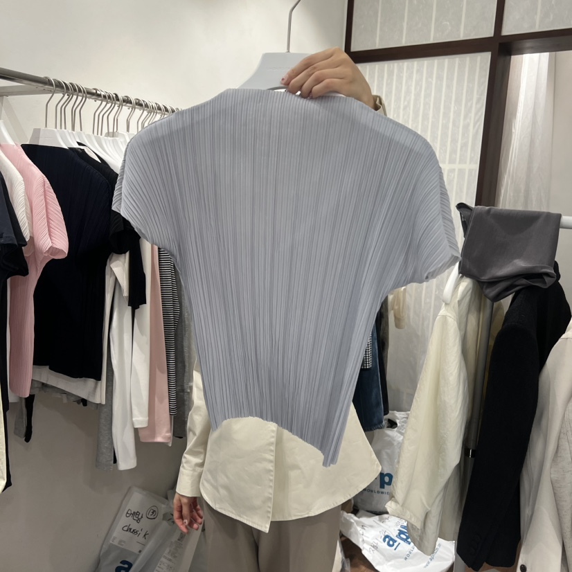 UNDERSTANDING韓國直郵實拍女裝新款26春夏職業時尚T恤褶裥UNDERSTANDINGT恤圖色3