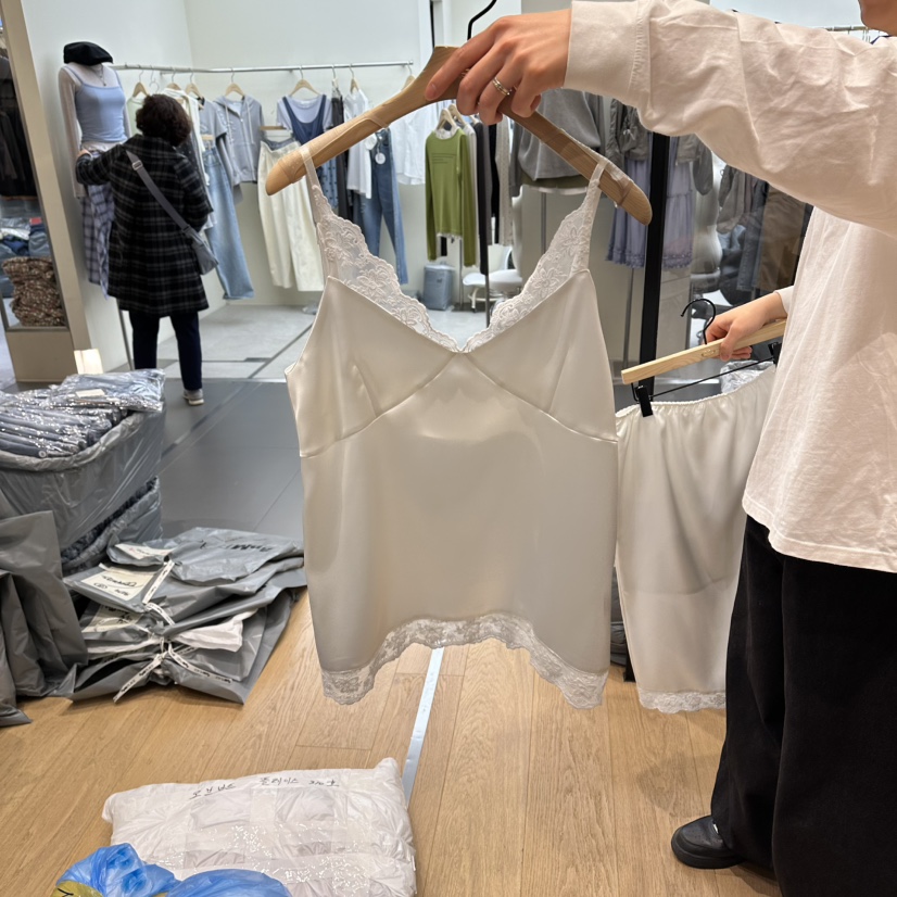 aube nunt韓國直郵實拍女士新款熱賣休閑推薦人氣吊帶背心aube nunt吊帶/背心圖色1