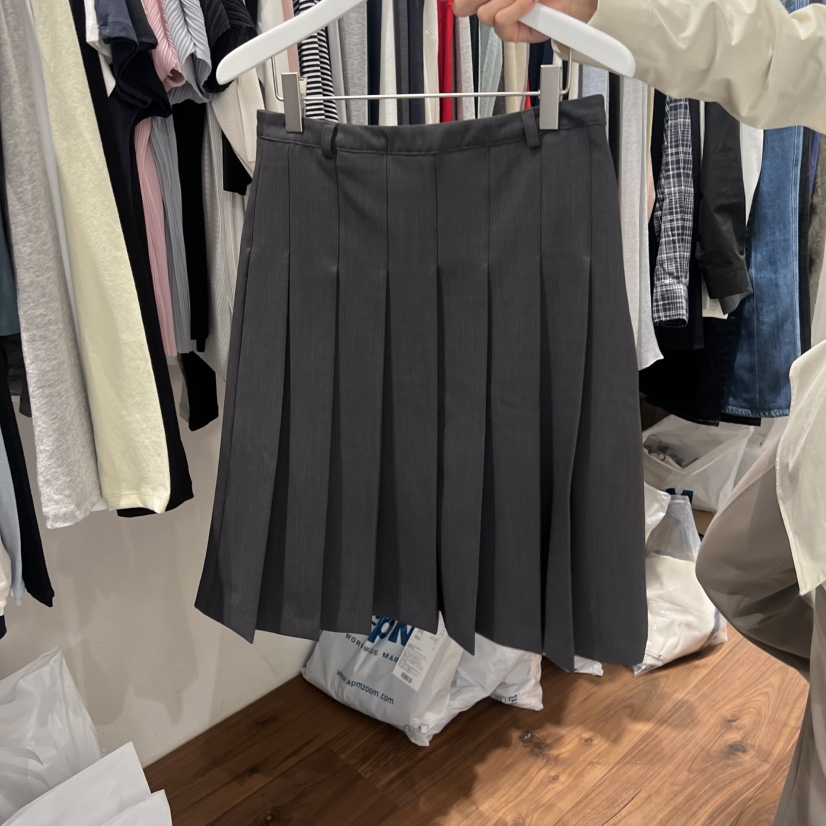 UNDERSTANDING韓國直郵女士新款職業半身裙中短裙褶裥開衩UNDERSTANDING半身裙/中短裙圖色3