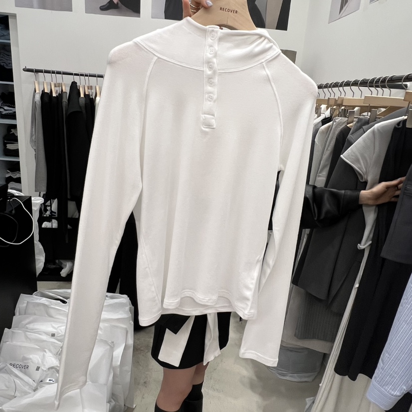 RECOVER韓國代購女士新款職業熱賣休閑時尚26春夏長袖T恤RECOVER/MOMENT長袖T恤圖色1