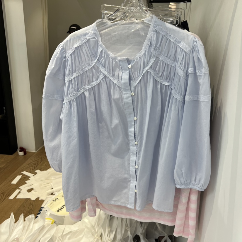 RIVEROOM韓國代購女裝新款人氣推薦時尚26春夏襯衫蕾絲衫RIVEROOM襯衫/蕾絲衫圖色2