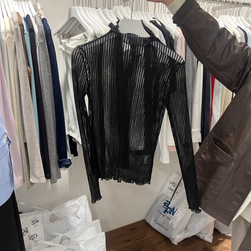 UNDERSTANDING韓國直郵實拍女裝新款26春夏熱賣休閑長袖T恤UNDERSTANDING長袖T恤圖色2