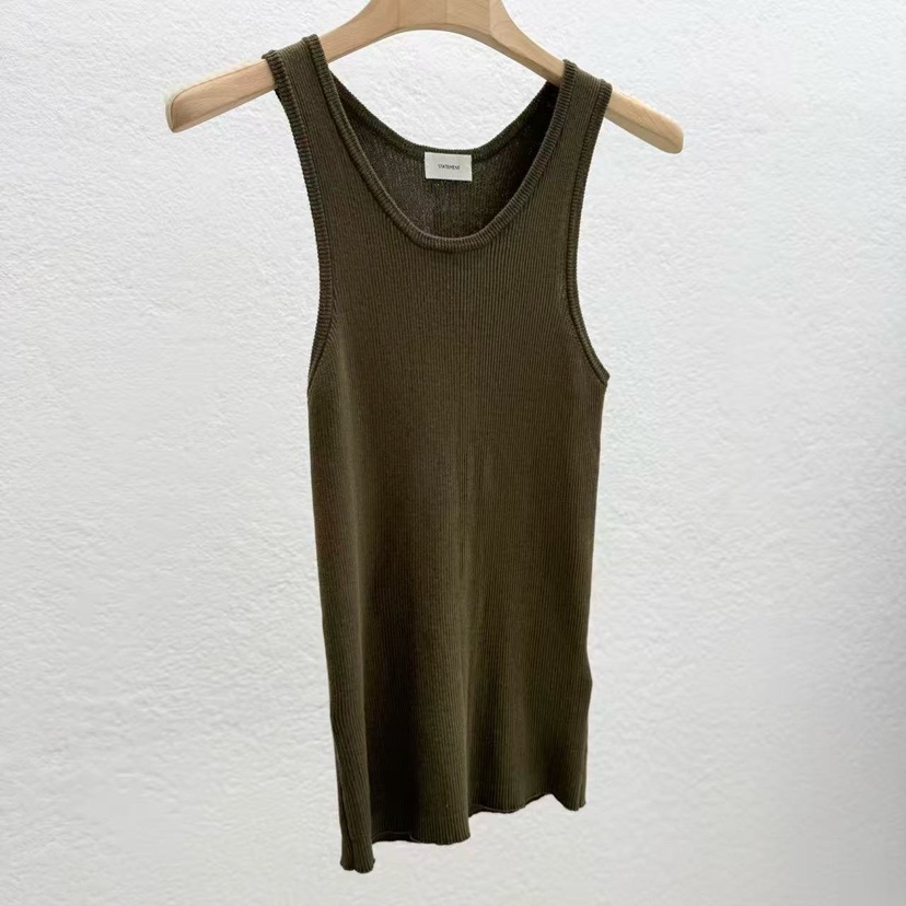 STATEMENT韓國東大門代購女士新款熱賣時尚推薦休閑吊帶背心STATEMENT吊帶/背心圖色4綠卡其