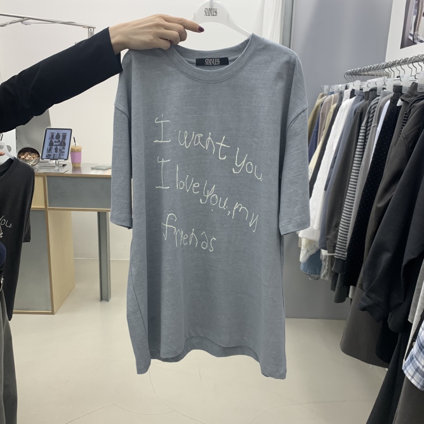 STAINLESS韓國直郵女士新款推薦26春夏職業時尚休閑人氣T恤STAINLESST恤圖色2