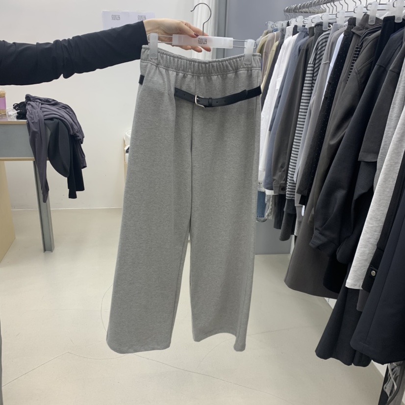 STAINLESS韓國代購女裝新品26春夏休閑熱賣休閑褲包含腰帶STAINLESS休閑褲圖色1