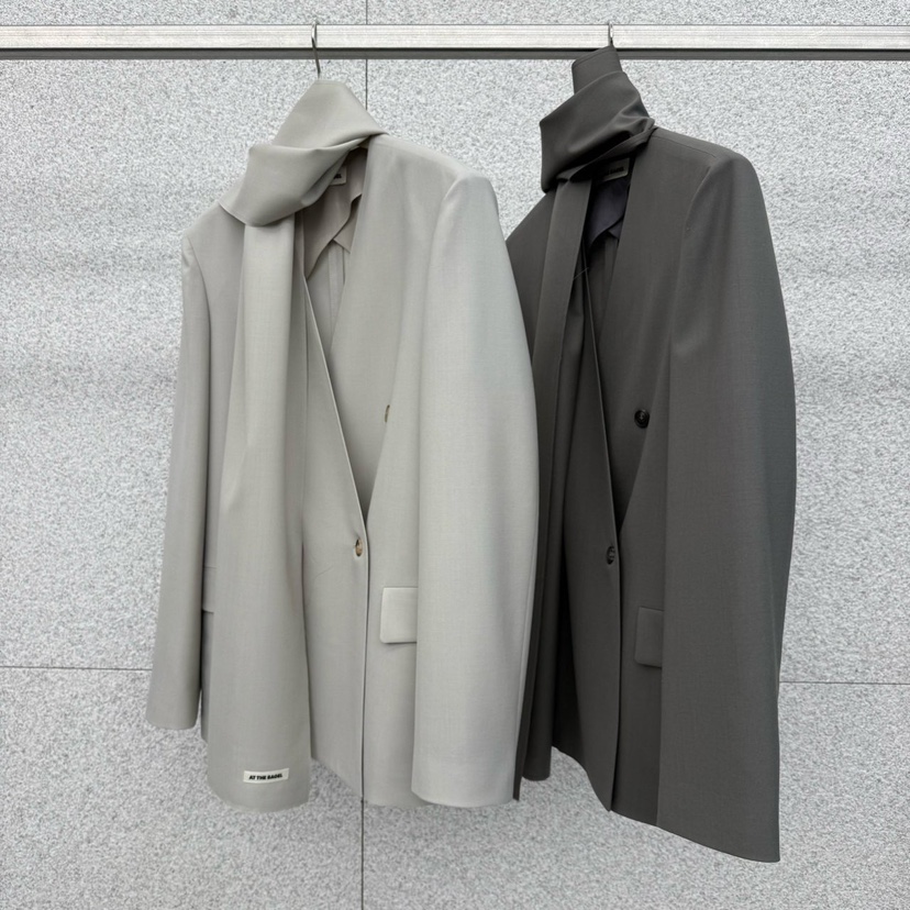 AT THE BAGEL韓國直郵實拍女裝新款時尚休閑夾克含圍巾AT THE BAGEL夾克