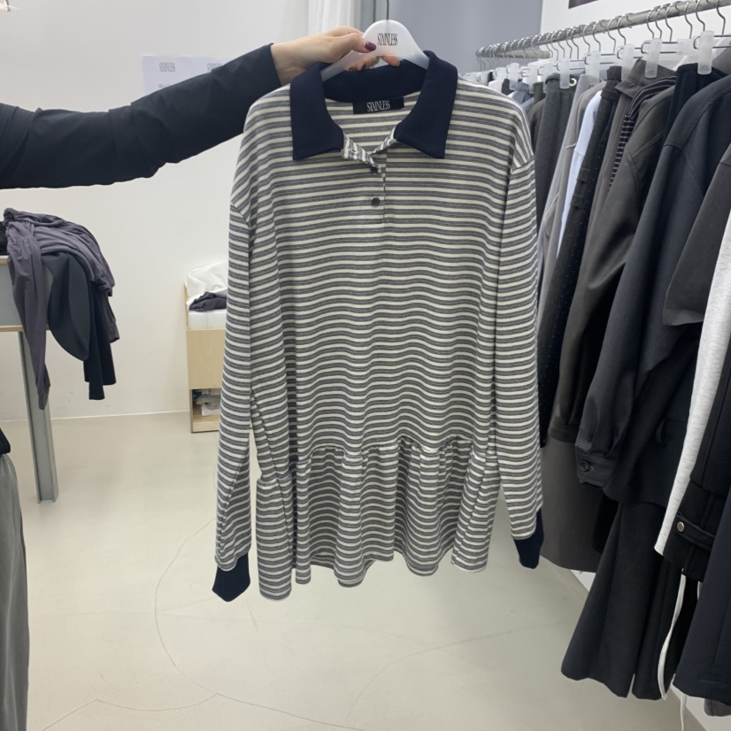 STAINLESS韓國東大門直郵女裝新款職業熱賣休閑人氣長袖T恤STAINLESS長袖T恤圖色1