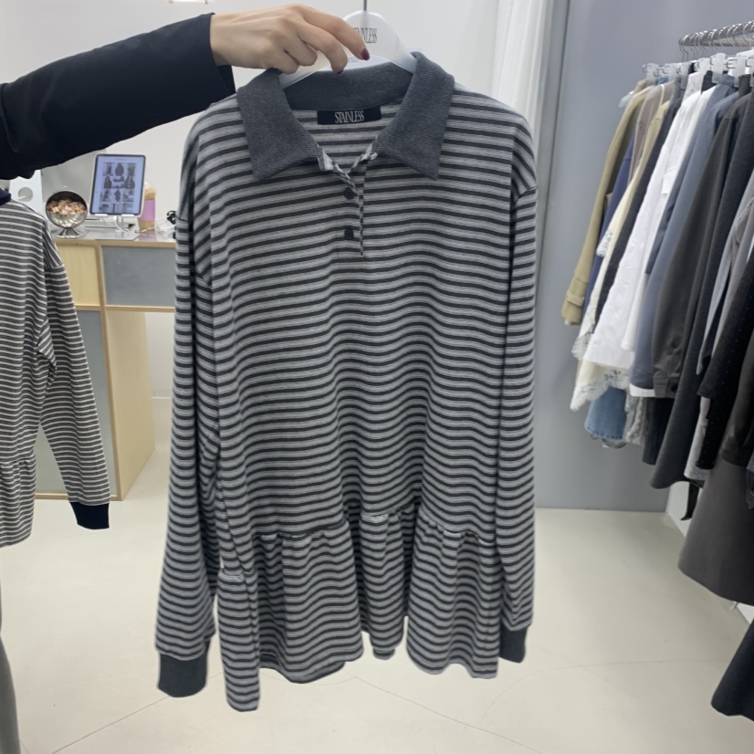 STAINLESS韓國東大門直郵女裝新款職業熱賣休閑人氣長袖T恤STAINLESS長袖T恤圖色2