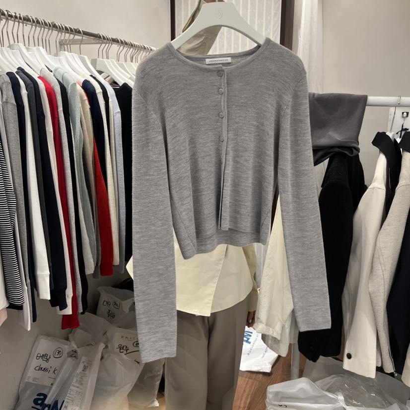 UNDERSTANDING韓國東大門直郵女裝新品26春夏針織衫圓領開衫UNDERSTANDING針織衫圖色4