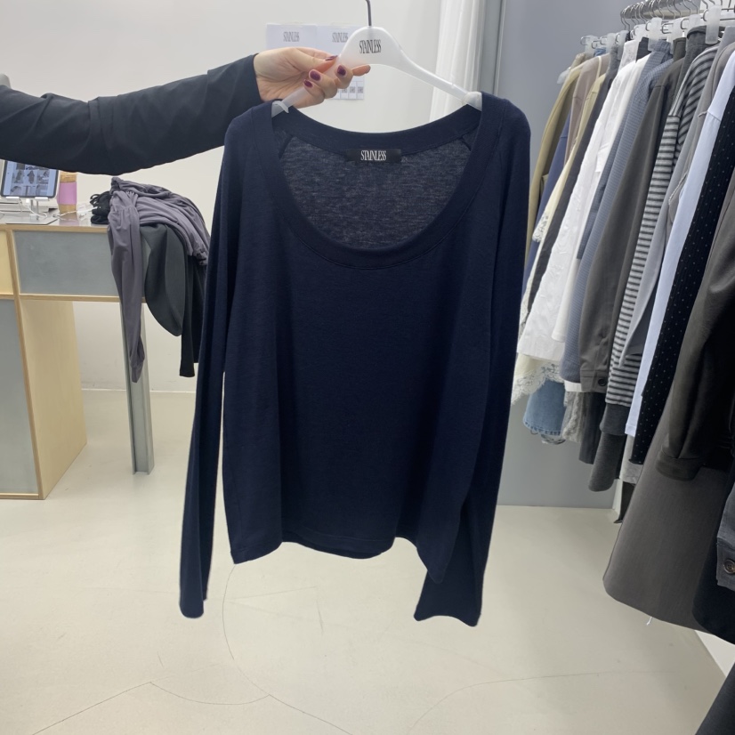 STAINLESS韓國直郵實拍女裝新品休閑熱賣人氣職業長袖T恤STAINLESS長袖T恤圖色2