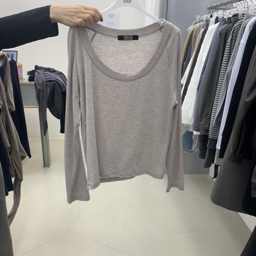 STAINLESS韓國直郵實拍女裝新品休閑熱賣人氣職業長袖T恤STAINLESS長袖T恤圖色3