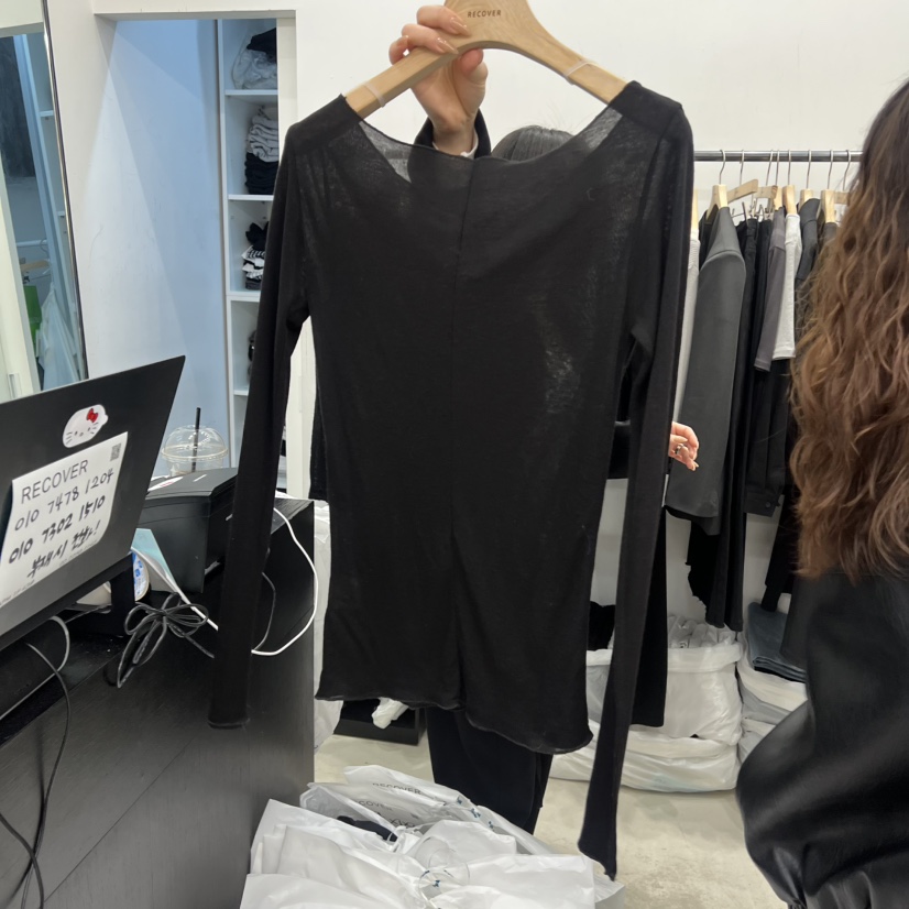 RECOVER韓國東大門代購女裝新款人氣26春夏休閑時尚長袖T恤RECOVER/MOMENT長袖T恤圖色2