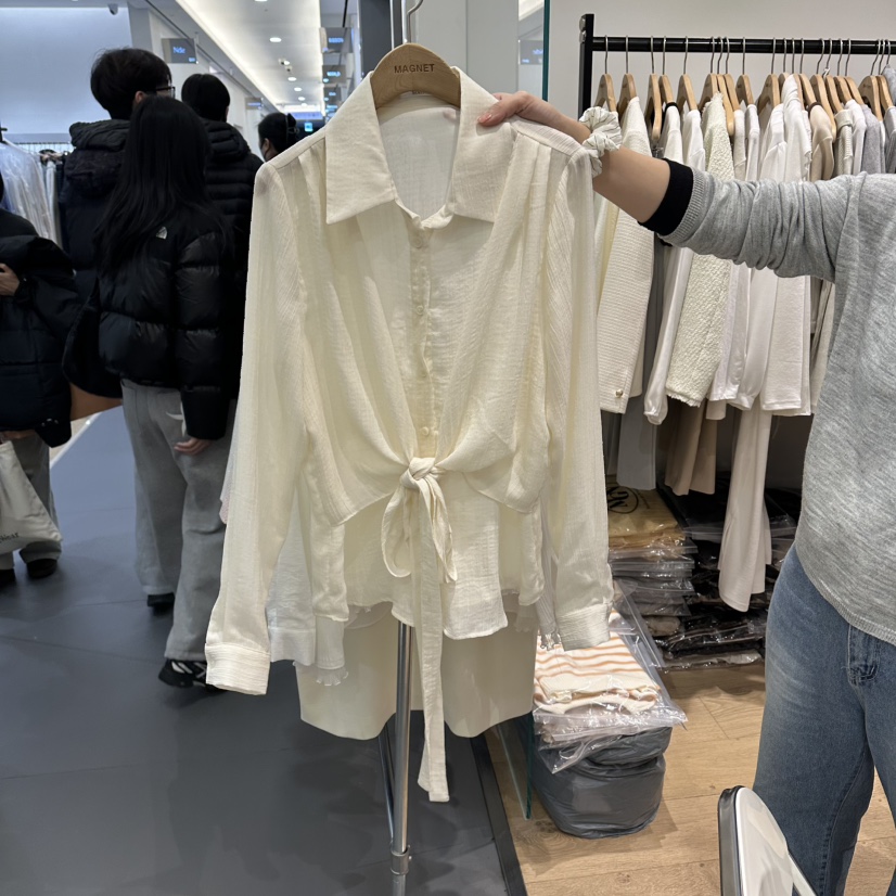 M.G.N韓國東大門代購女士新款推薦26春夏休閑襯衫蕾絲衫MAGNET襯衫/蕾絲衫圖色1