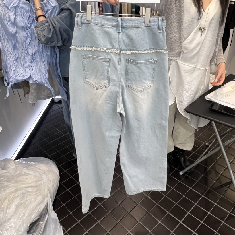 OUS/INCH-L韓國直郵女士新款職業休閑熱賣26春夏牛仔褲流蘇OUS/INCH牛仔褲