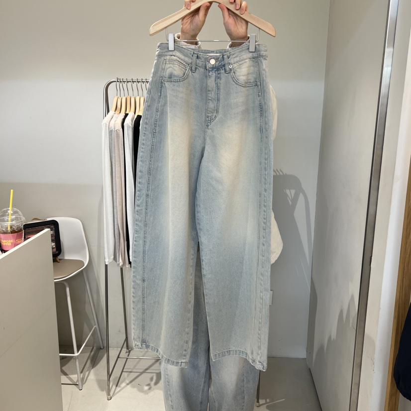 OUTRENE韓國直郵實拍女士新款職業推薦26春夏休閑時尚牛仔褲OUTRENE牛仔褲圖色1