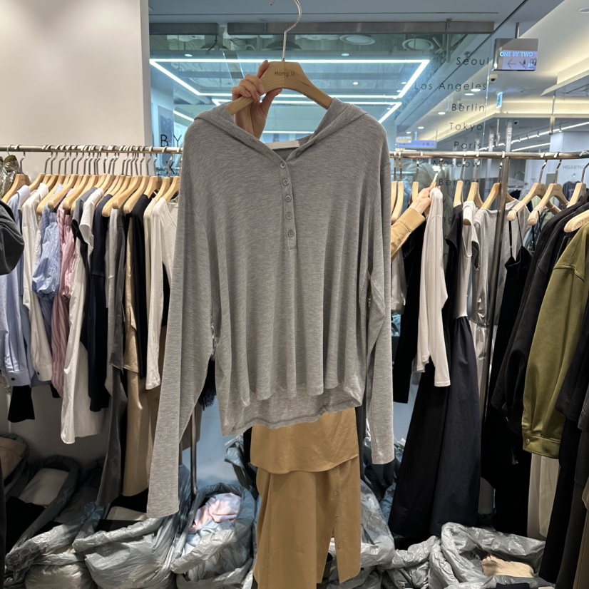 HONG.U韓國東大門直郵女裝新款熱賣職業人氣時尚長袖T恤HONG.U長袖T恤圖色1