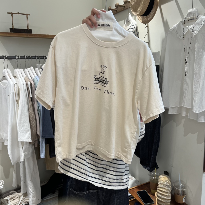 LE JARDINET韓國直郵實拍女裝新品人氣休閑時尚26春夏T恤LE JARDINETT恤圖色1